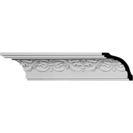 SAMPLE - 3 1/4H X 3 1/2P X 4 5/8F X 12L Fleur-dE - Lis Crown Moulding